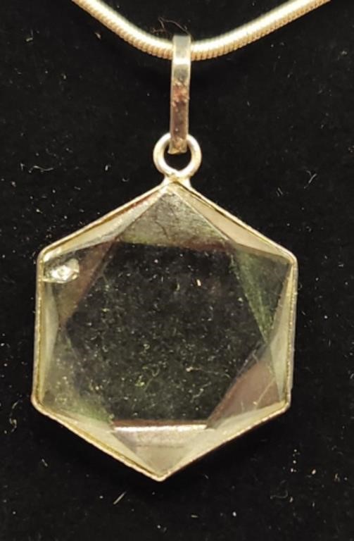 Natural Quartz Hexagram Star Pendant