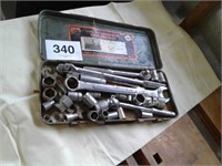 Socket set with wrenches