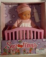 Sweetums Baby and Crib