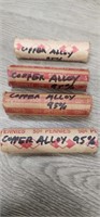 4 Rolls Unsorted Pre-1982 Pennies (S-8)