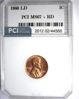 1960 Lg Date Cent MS67+ RD LISTS FOR $8750