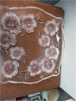 3d Pink Embossed Flowers Heart Tray (see note)