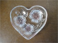 3d Pink Embossed Flowers Heart  Dishes
