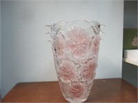 Vase With 3d Pink Embossed Flowers