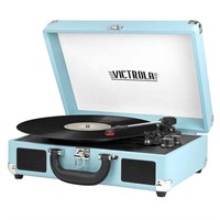 3-Speed Suitcase Turntable with Bluetooth