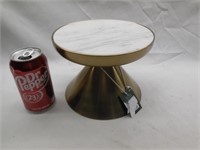 Marble Top Plant Stand 7.5" Dia. X 6"H