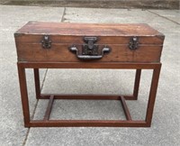 Antique Wooden Standing Tool Box