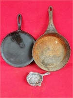 Wagner Ware Griddle, Cowboy Skillet and Ashtray