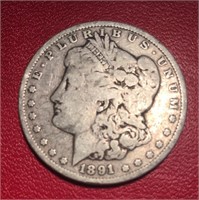 #31  1891 US Silver Dollar Morgan $1