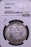 1904 O NGC MS64 MORGAN DOLLAR