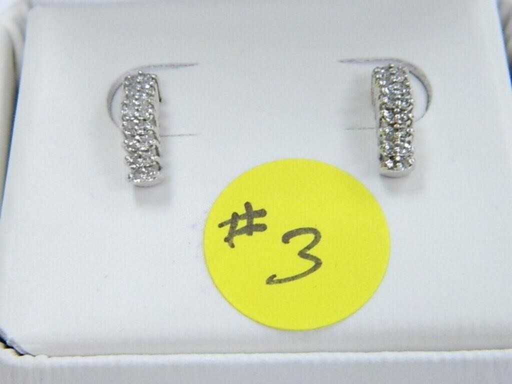 14kt Diamond Earrings, 1.7gr., Good Diamond Test