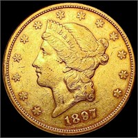 1897-S $20 Gold Double Eagle CLOSELY UNCIRCULATED