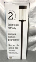 Naturally Solar Torch Pathway Lights 2 Pack