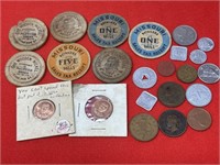 JFK Tokens, Foreign Currency, Wooden Nickels