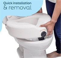 $50 Medline Elevated Toilet Seat Riser W/Microban