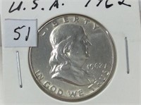 1962 U S A Silver Dollar