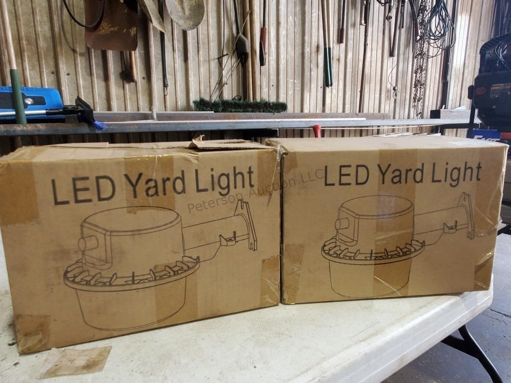 2 New LED yard lights