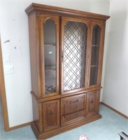 Hutch with glass doors and lower storage area