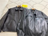 2 Mens leather coats, Large & X large