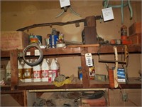 Contents of shelf including automotive repair part