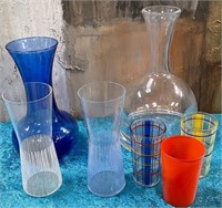 353 - MIXED LOT OF VASES & GLASSES (H54)