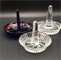 Glass Ring Holders - 3 Different