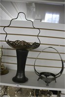 BENEDICT PROCTOR VASE AND CRUET STAND