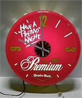 Premium Grain Belt Bottle Cap Clock