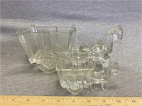 Vintage Donkey Cart Planters/Candy Dishes