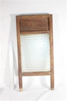 Antique Glass Washboard - Two in One