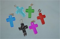 Variety of Colored Cross Pendants