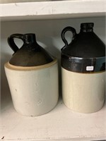 2 Pottery Stoneware Jugs