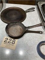 Modern cast, iron griddle, and
Small steel