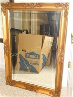 Framed beveled edge mirror, 29" x 41"