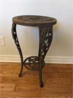 Weathered Metal Side/Plant Stand w/Removable Top 1