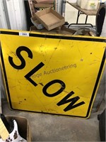 SLOW ROAD SIGN, 30X30