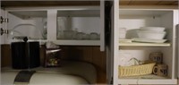2 Kitchen Cabinets - Serve Wares, Ice Bucket