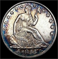 1854-O Arws Seated Liberty Half Dollar