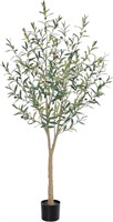 Faux Olive Tree 6ft with Natural Trunk