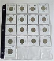 1951 to 2010 5 Cents Set