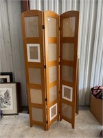 TRI FOLD PICTURE FRAME ROOM DIVIDER