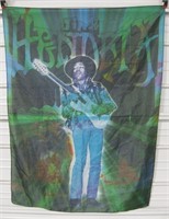 Jimi Hendrix Tie-Die Style Tapestry - 36" x 48"