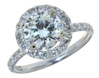 14k Gold 2.61 ct Round Brilliant Lab Diamond Ring