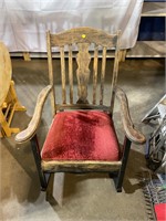 Primitive rocking chair. 22”w x 31”d x 15”t (seat)