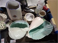 POOLE POTTERY PCS W/ SHELL DISHES & MORE