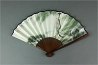Chinese Fan Painting Signed Songshan