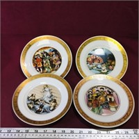 Lot Of 4 Franklin Porcelain Decorative Plates