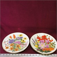 Pair Of Franklin Porcelain Decorative Plates