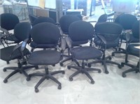 Lot of 13 Rolling Adjustable Office Arm Chairs