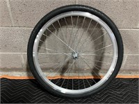 FM926 26 Flat Free Wire Spoke Wheel Silver
